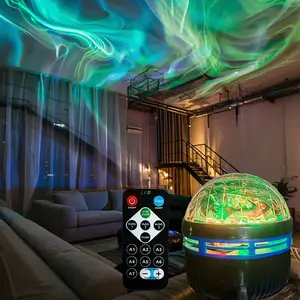 Starry Sky Projector, Colorful Galaxy Aurora Night Light, Water Wave Projection Lamp for Bedroom, Kids Room Decor, 7 Colors, Christmas Party Decoration