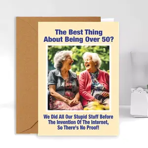 A Humorous Birthday Card Suitable for Anyone - The Perfect Fun Gift for Family And Friends Celebrating Birthdays from 50 to 90, Made of High-Quality Thick Paper with a Comfortable Touch.