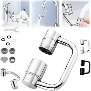 1 Piece U-Shaped Robotic Arm Faucet Extender with C-Shaped Universal Rotating Aerator and Splash Guard for Kitchen Faucet Spout (Premier League Fan Shop Sports & Outdoor Accessory), Yes