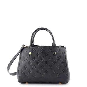 Pre-owned Louis Vuitton Leather Top Handle Bags Montaigne Handbag Monogram Empreinte BB by Rebag