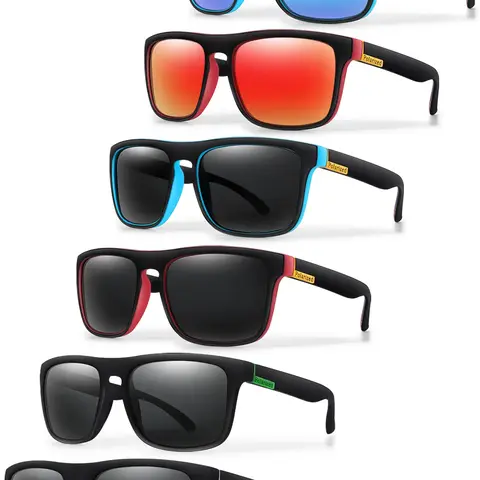 Unisex Simple-Style Solid Color Polarized Sunglasses Set, Polarised Sunglasses, Trendy Casual Square-Frame Sunglasses for Everyday Use, Fashion Accessories for Outdoor Activities, Fashion Sunnies, Trendy Shades #GLOBAL PICKS