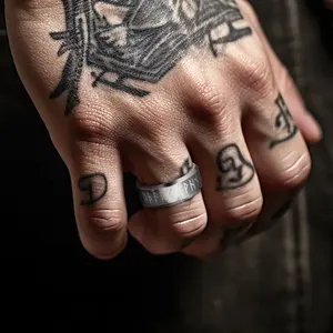 FaithHeart Norse Runes Viking Band Ring for Men Women
