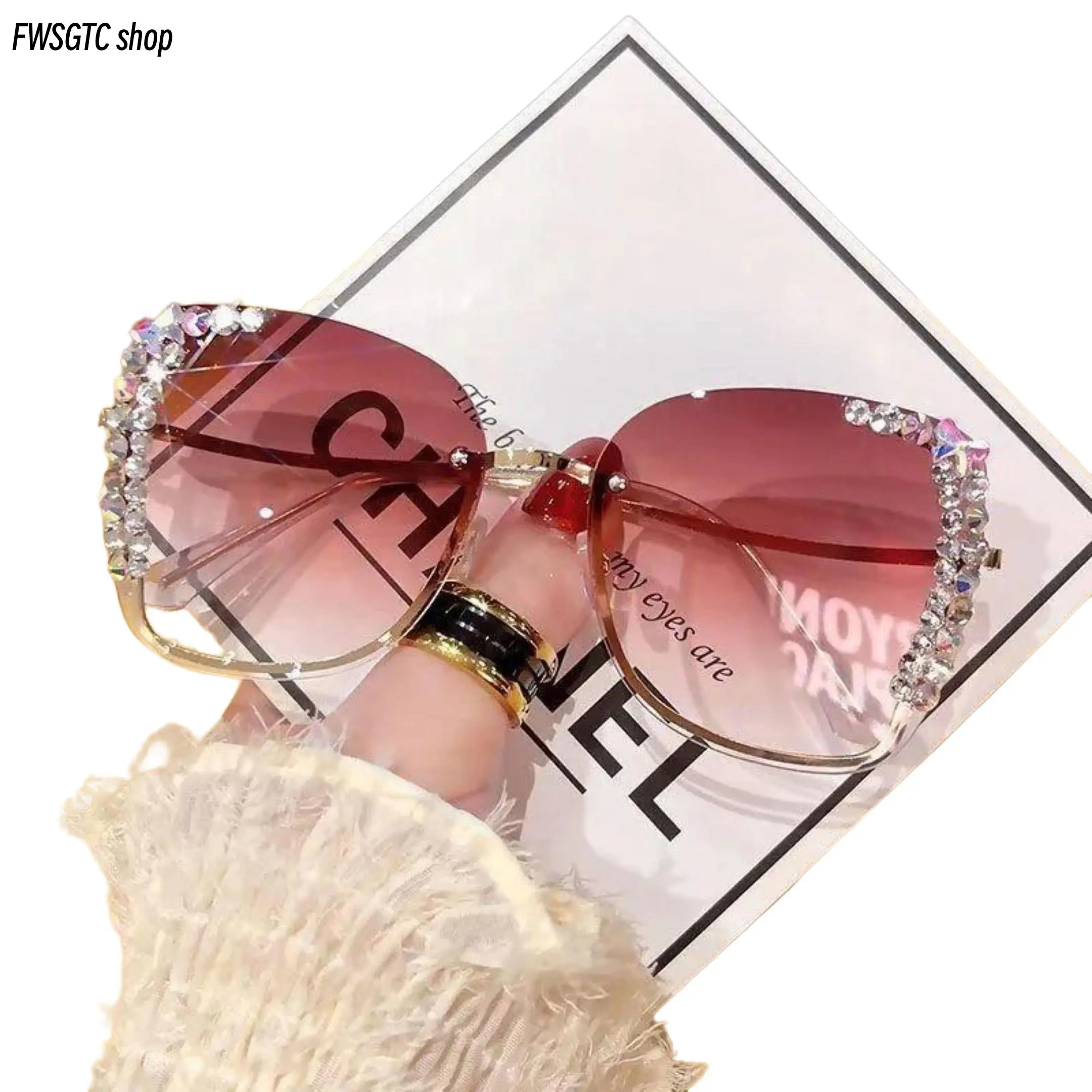 Unisex Oversized Cat Eye Retro Square Glasses, Luxury High-End UV Protection Stylish Reading Eyewear, Premium Street Style Accessory for Round Faces & Summer Vibes