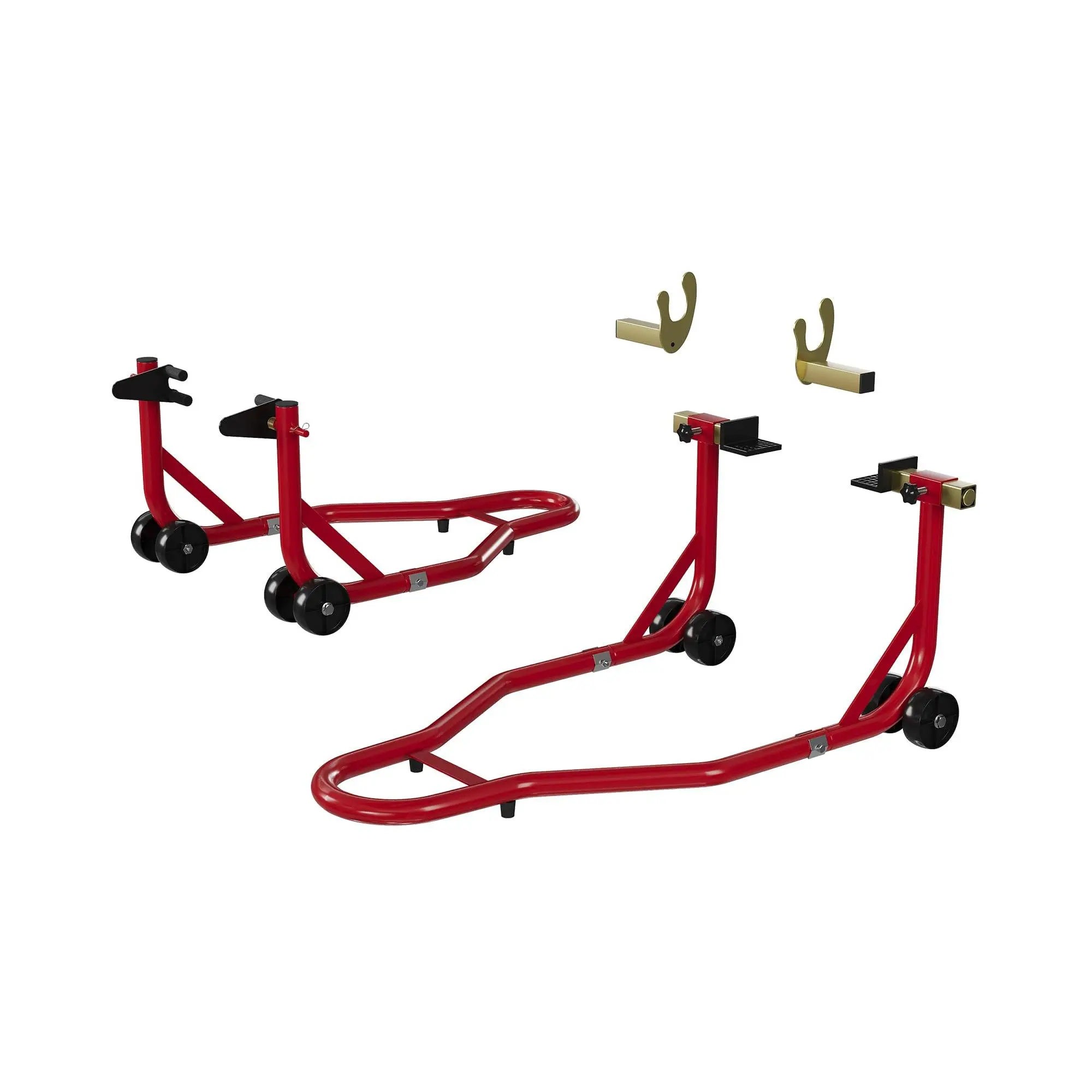 Motorcycle Stand Lift 900LBS Capacity Front Rear Wheels Lift | with U+L Adjustable Swingarm Spool for Maintenance and Repairs