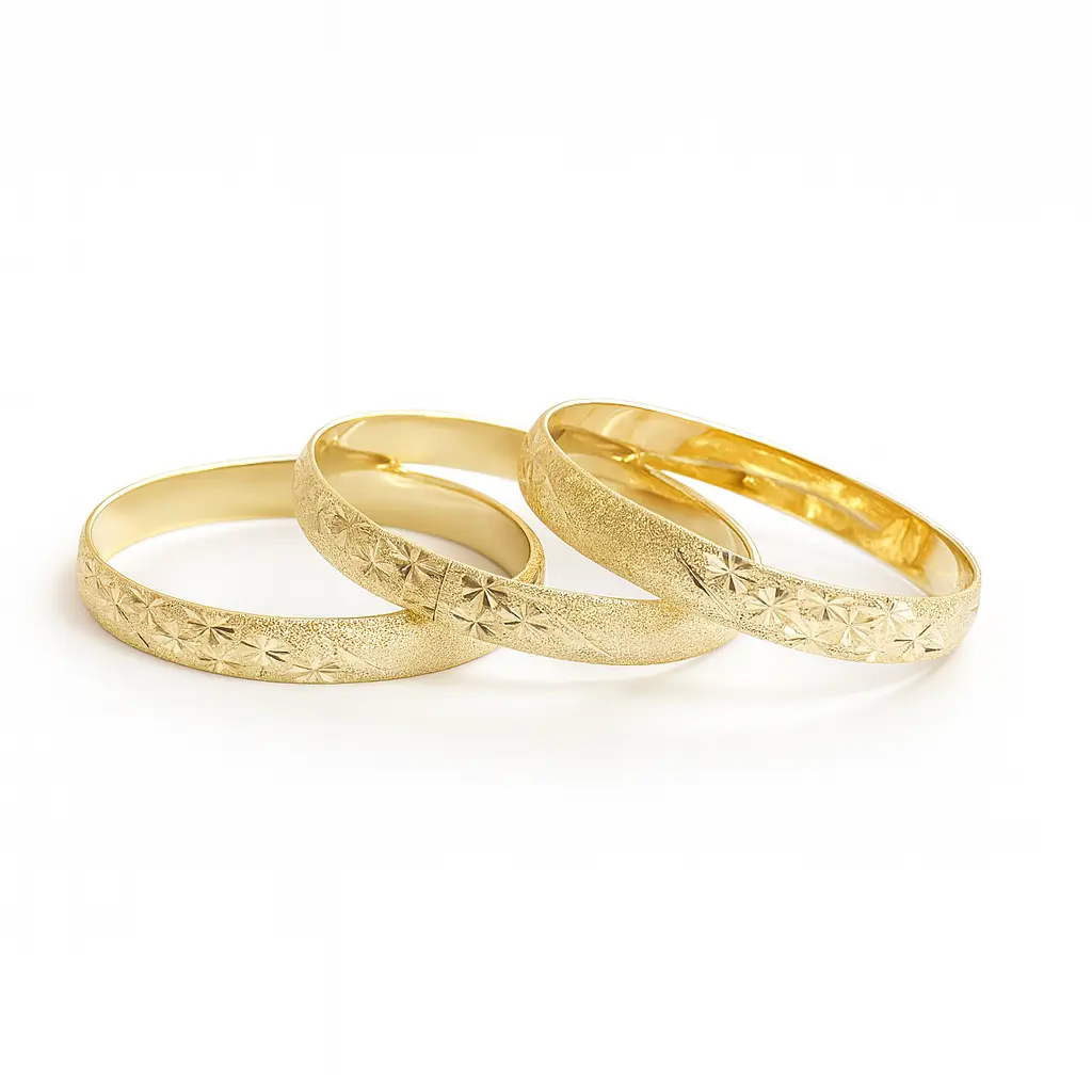 Didiray 14K Gold Greek Style Wide Band Bangle with Durable Metal Coating for Daily Wear
