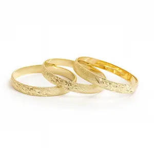 Didiray 14K Gold Greek Style Wide Band Bangle with Durable Metal Coating for Daily Wear