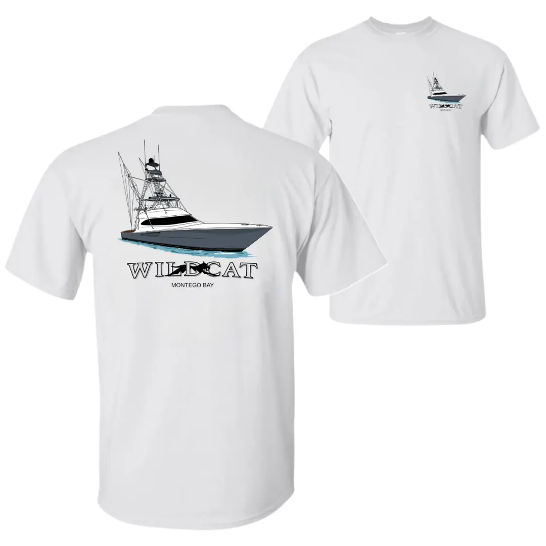 Wildcat Yacht T-Shirt, Luxury Offshore Boat Graphic Tee, Soft Cotton Blend Marine Apparel, Ocean Boating Shirt for Men & Women, Yacht Lover Gift #   ComfyWear #   OOTDInspo
