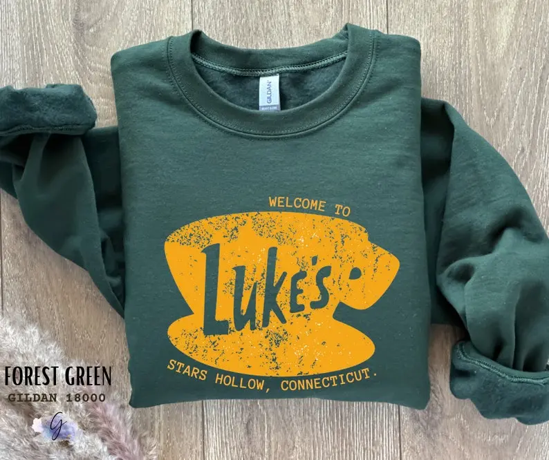 Retro Luke's Diner Sweatshirt, Luke's Diner Sweatshirt, Stars Hollow Sweatshirt, Gilmore Girls Sweatshirt, Gilmore Girls Collection, Luke's Womenswear