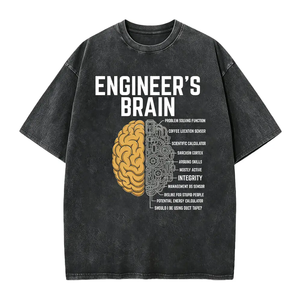 Engineers Brain Shirt Funny Engineering Gift, Engineer Tee Men Women, STEM Humor Apparel