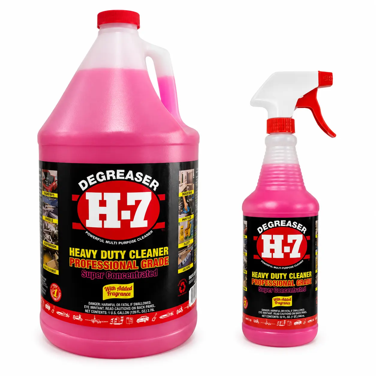 Falcon Pro H7 Heavy Duty Degreaser, Professional Grade Industrial Cleaner - 32 oz Spray for Engine Bay, Rubber, Fiberglass