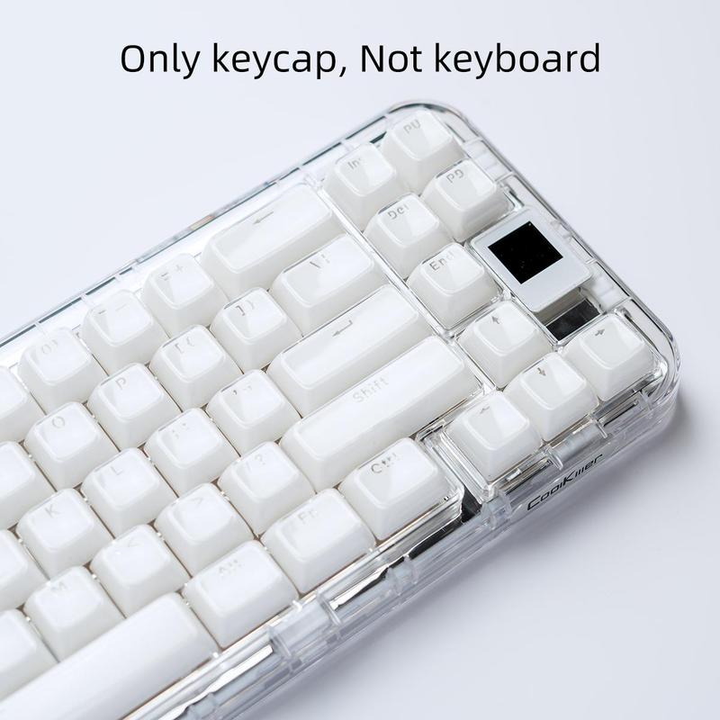 Artificial Crystal Translucent Keyboard Keycap, PC Dual Color Injection Molding Keycap, Compatible with 6.25U Space 61 68 75 84 87 98 99 100 104 108