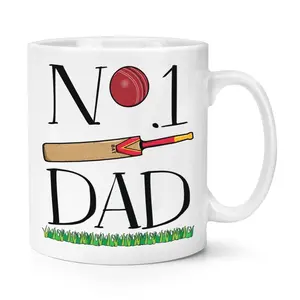 [Sale Up To 40% + Freeship] No.1 Dad Cricket Mug Cup - Funny Father's Day Gift Present
