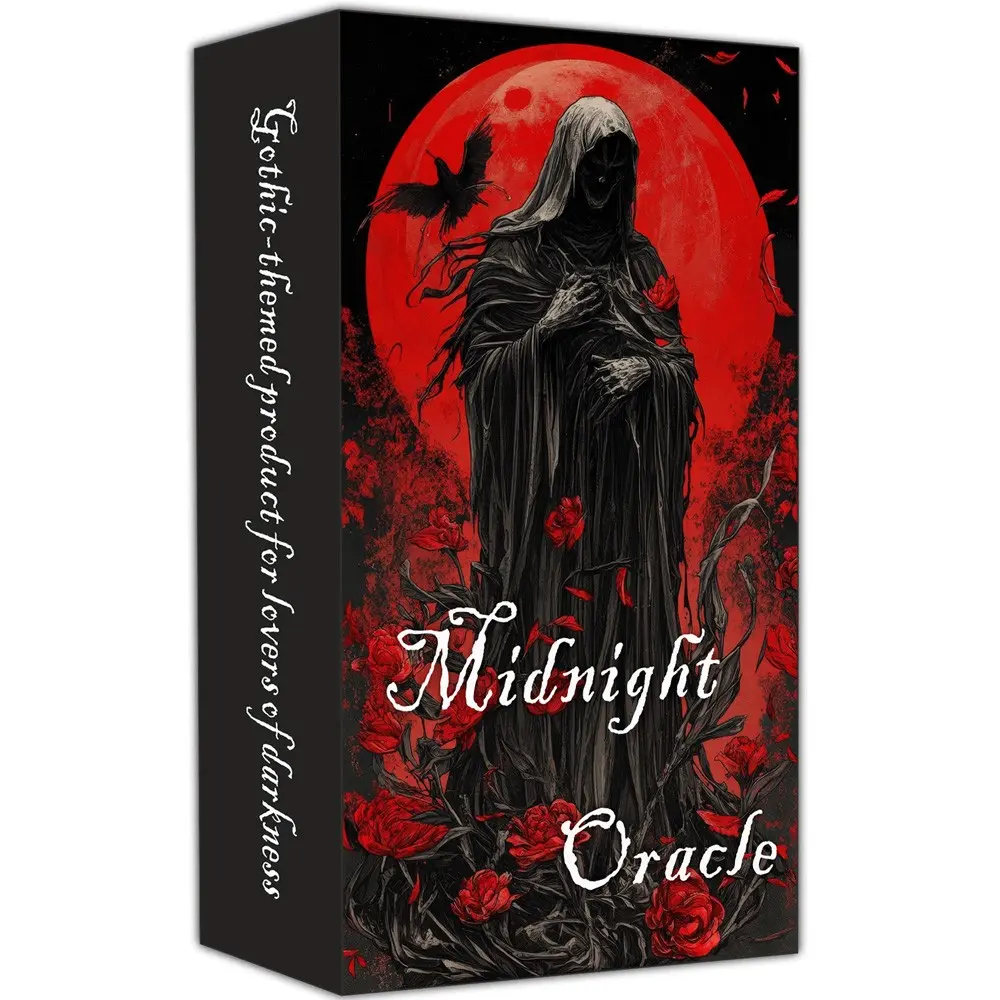 Midnight Oracle Card Deck, Gothic Dark Fantasy Themed Artistic Visual Designs Spiritual Introspection Creativity Symbolism Inspirational Cards For Lovers Of Darkness, Includes Paper Instructions, Perfect for Enthusiasts & Collectors