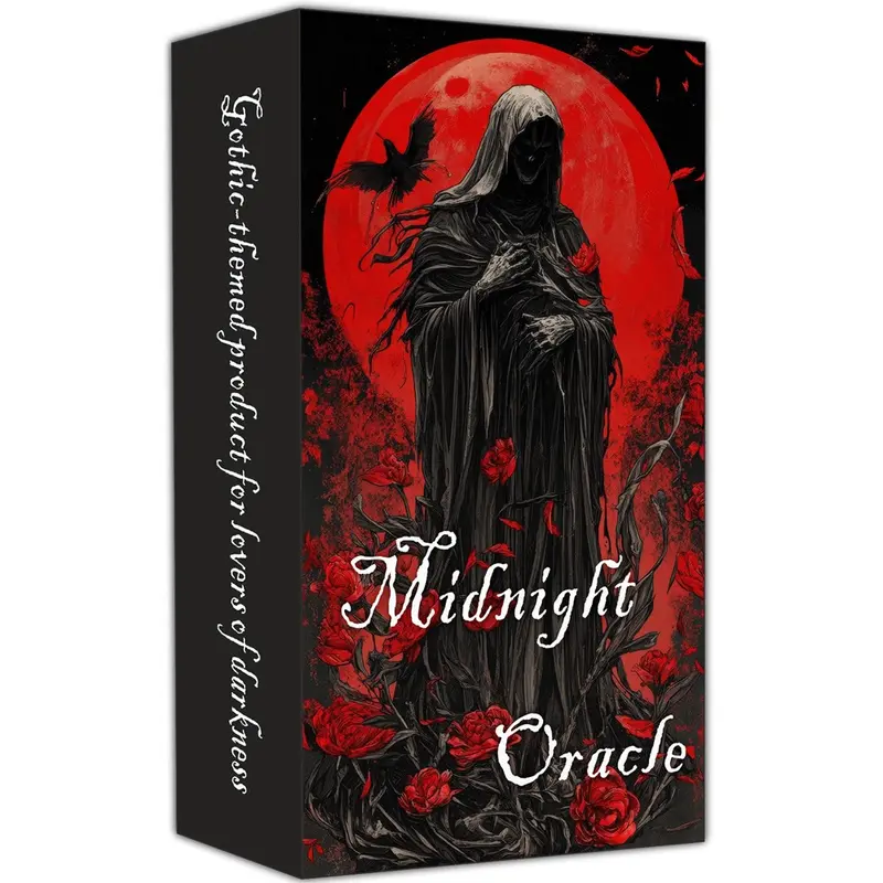 Midnight Oracle Card Deck, Gothic Dark Fantasy Artistic Visual Designs Spiritual Introspection, Personal Reflection, Creativity, Symbolism Inspirational Cards For Lovers Of Darkness, Includes Instructions, Guidebook, Perfect for Enthusiasts & Collectors