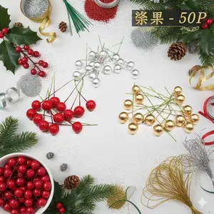 DIY Christmas Berry Wreath Kit, Artificial Berry Garland Supplies for Holiday Decor, Festive Berry Vines for Tree, Mantel, Party Decoration, Handmade Craft Materials for Home, Door, Xmas Party