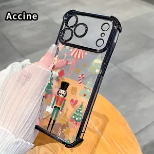 Nutcracker Christmas Fantasy Pattern Phone Case Compatible with iPhone 17 Pro Max 16 15 Plus Air 14 13 12 11 E Featuring Strengthened Four Corners Soft Back for Drop Protection