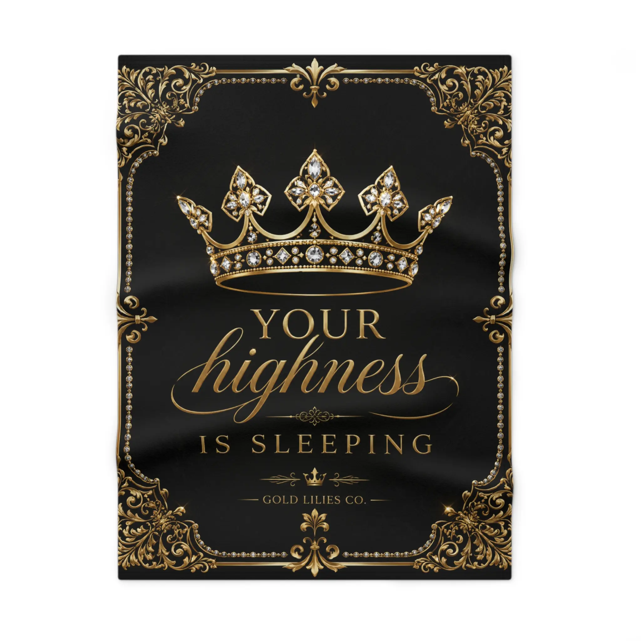 Your Highness Is Sleeping baby blanket | royal crown design