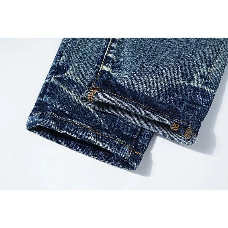 HuaHua'shop Purple Jeans Men's Slim Fit Stretch Jeans Baggy Ripped Straight Skinny Denim Pants for Boys 2025 High Quality Cotton Streetwear Light Blue Trouser purple jean HuaHua'shop Purple Jeans Men's Slim Fit Stretch Jeans Baggy Ripped Straight Skinny Denim Pants for Boys 2025 High Quality Cotton Streetwear Light Blue Trouser purple jean