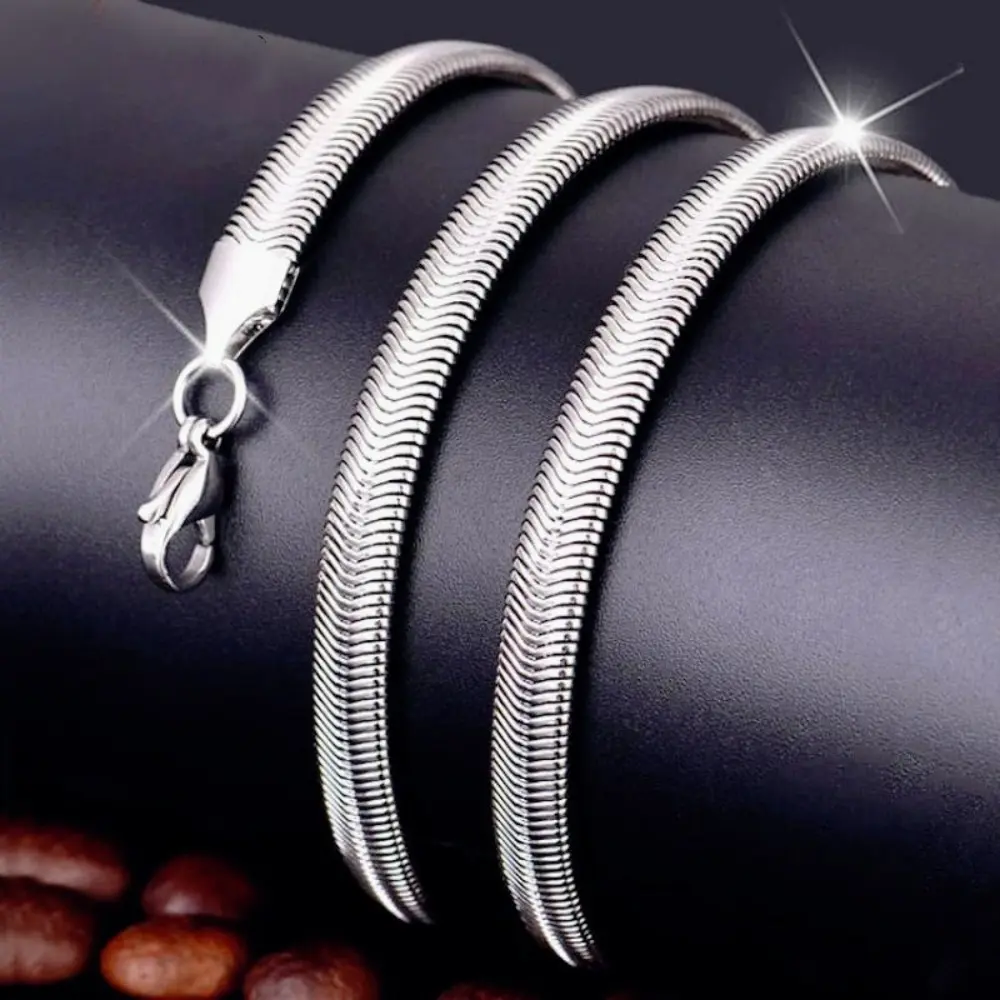 EJG Women's Punk Hip-Hop Snake Chain Choker Necklace, Metal Coating Stainless Steel, Hypoallergenic Long Baroque Casual Jewelry, 18-24 in Adjustable Hip Hop Jewellery