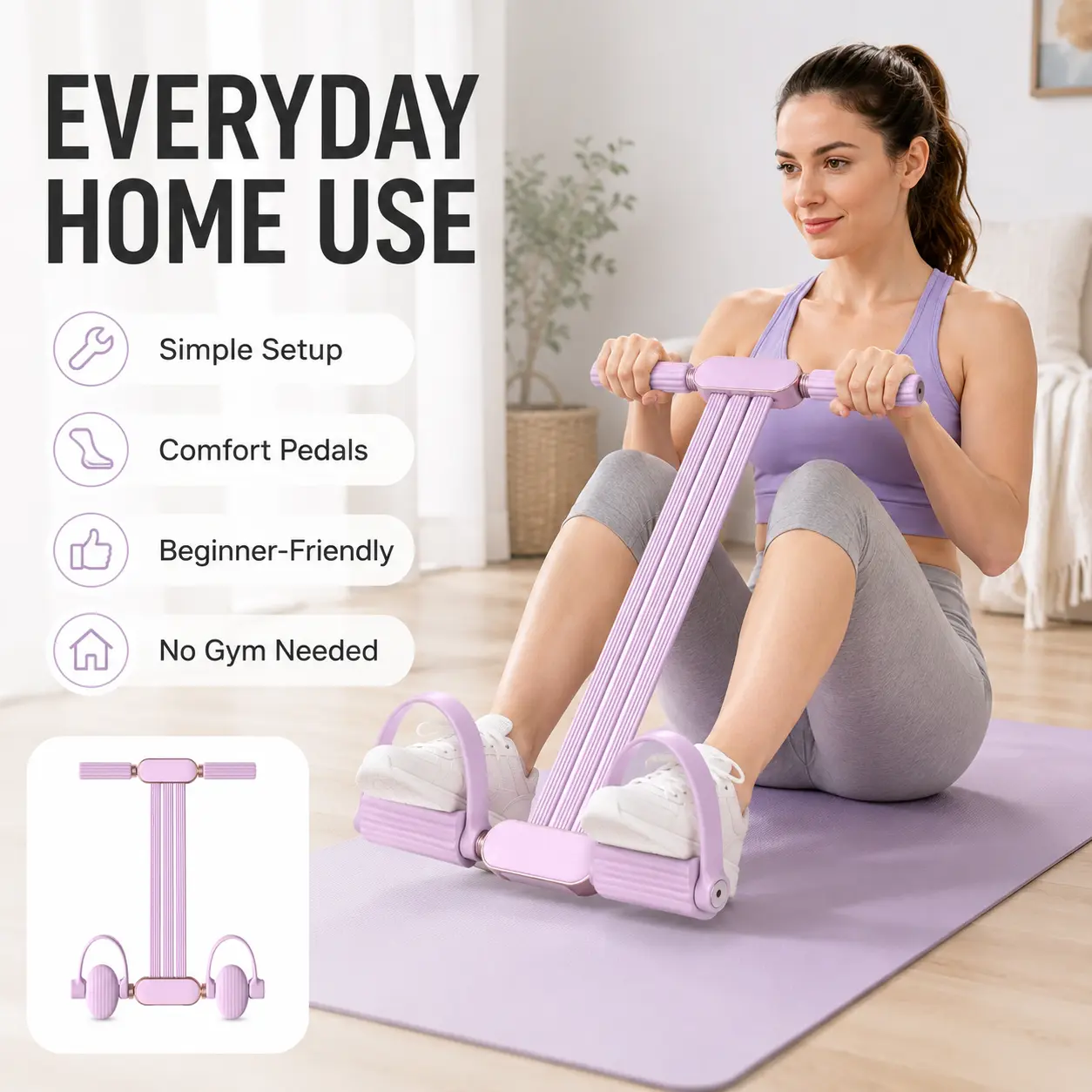 Multifunctional resistance band, elastic yoga platform resistance strap, elastic resistance rope for fitness, home gym full-body workout—sit-ups, yoga, abdominal training