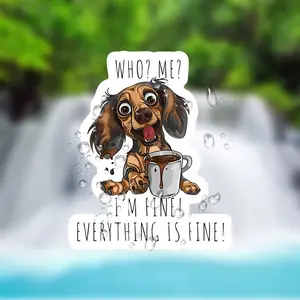 Dachshund Vinyl Sticker - Matte Effect, Suitable for Cars, Laptops, Windows, Etc., Automobile Decals, Bumper Sticker - Durable and Easy To Stick On