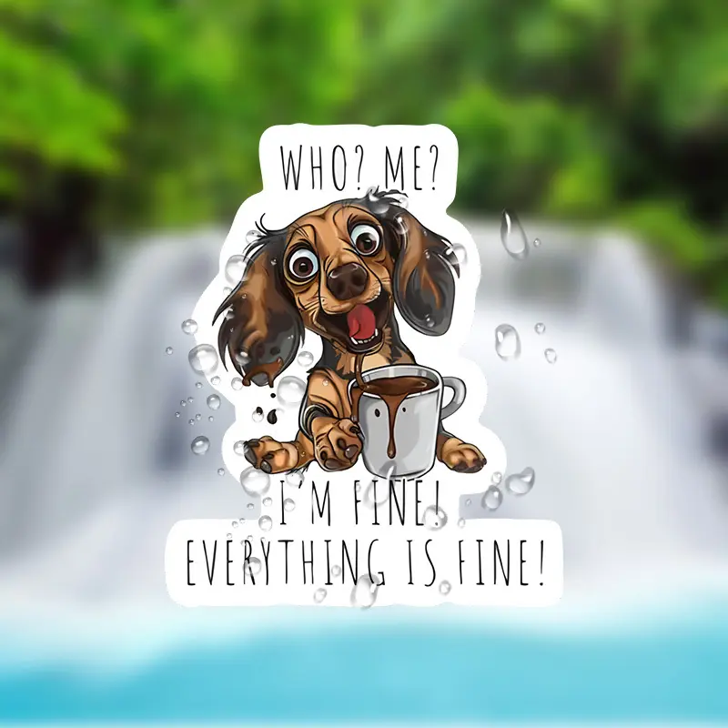 Dachshund Vinyl Sticker - Matte Effect, Suitable for Cars, Laptops, Windows, Etc., Automobile Decals, Bumper Sticker, Universal Car Sticker, Car Decorative Sticker, Car Decoration - Durable and Easy To Stick On