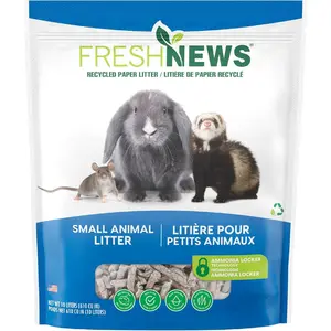 Recycled Paper Small Animal Litter Bedding, 10 Liters, Packaging May Vary