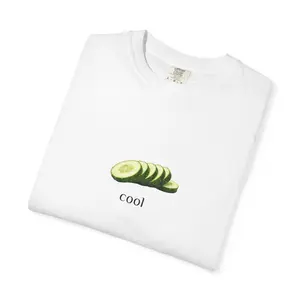 Sliced Cucumber'cool' T-Shirt | Minimal Fruit Illustration