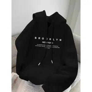 Men's BROOKLYN NEW YORK Printed Hooded Sweatshirt Casual Hoodie S-3XL