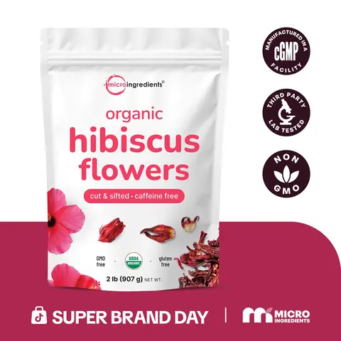 Micro Ingredients Organic Hibiscus Flowers, 2lb