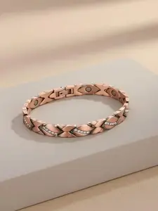 Women's Pure Copper Bracelet, Elegant Crystal Jewelry Gift, Adjustable Size Tool, Fashion Magnetic Chain Daily Wear, Premium Quality, Fashionable Bracelet, High Quality Bracelet