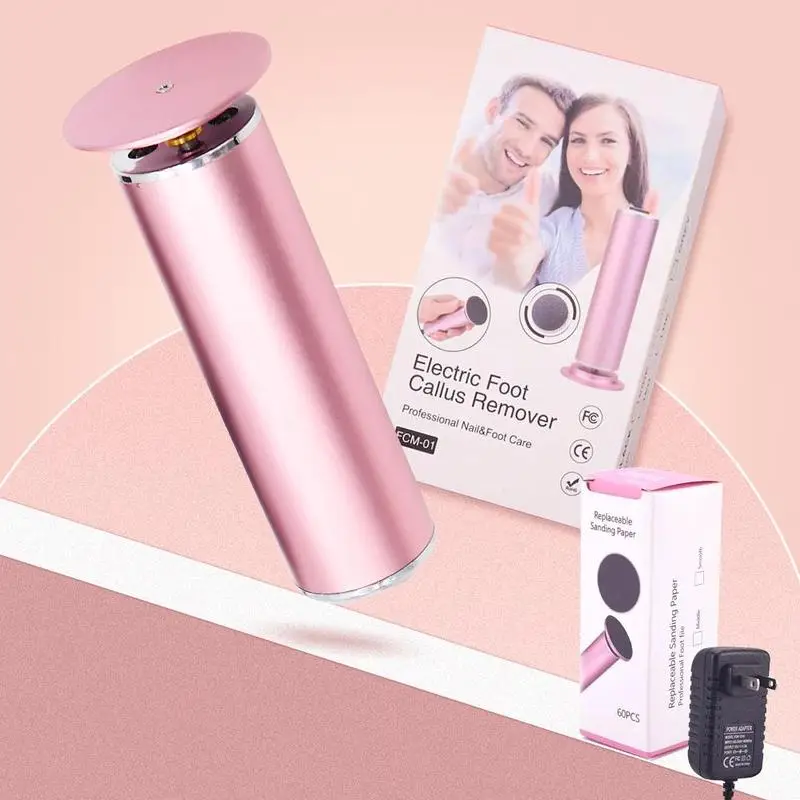 Summer Electric Foot File, Adjustable Rotatable Electronic Foot Dead Skin Remover, Callus Remover Tool for Home & Nail Salon, Pedicure Care Tool for M