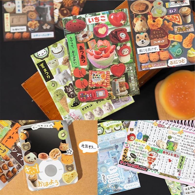 Japanese Retro Manga Scrapbooking Sticker Books  45 Sheets of Romantic Memory Series Comic Books Style Material Decoration Stickers - 800+ Designs in 1 Book