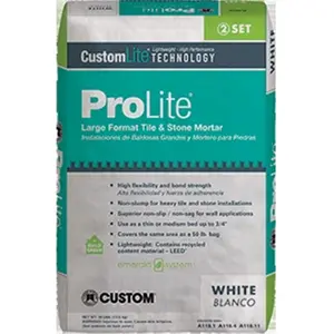 C Building Products PLMW30 30 lbs. Prolite Tile & Stone Mortar White Bag, Tile Mortar, Tile Setting