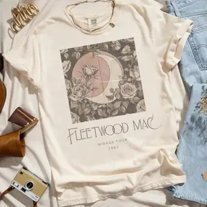 Vintage Fleetwo.od M.ac Band Shirt, Retro Music Rock Band Shirt, Retro Fleetwood Mac Mirage T-shirt, Rock Band Music Gift for Men & Women HI6
