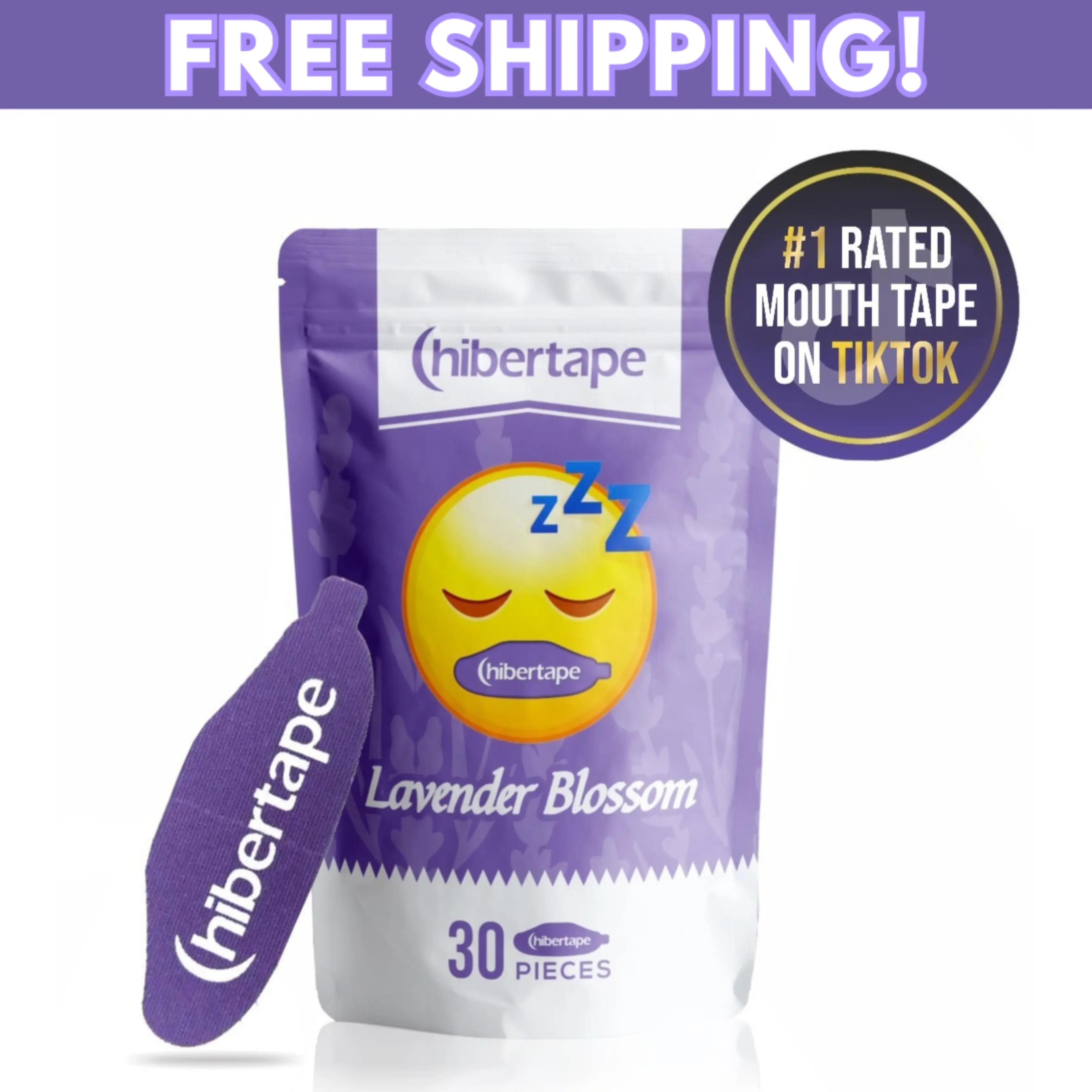 Hibertape - Scented Mouth Tape for Sleeping and Snoring, Jawline Shaper for Men and Women, Sleep Like a King or Queen, Free Your Sleep Hostage, CPAP F