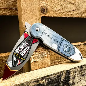 7.25” Outdoor Huntsman Camping Hunting Fantasy EDC Tool Everyday Pocket Knife, Camping Gear Folding Knife, Survival Tool Accessories, Collection, Father’s Day Gift, Birthday Gift, Christmas Gift