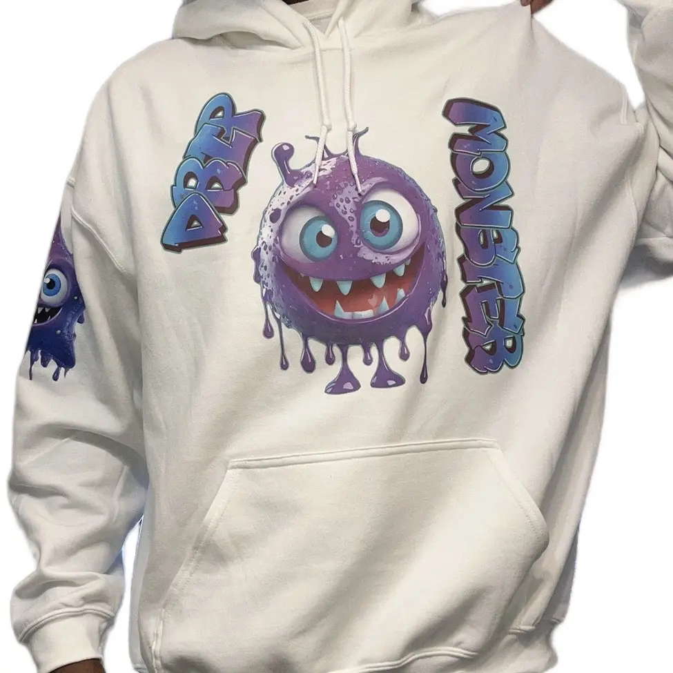 Drip Monster Pullover Hoodie for Men - Sweaters - Menswear Casual Streetwear Stylish Long Tops