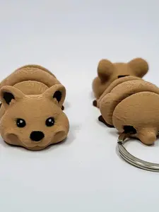 Short Tail Kangaroo Happy Smile Keychain, Casual Fashion Accessory, Perfect Gift for Holidays & Festivals, Zinc Alloy Material