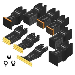 Valentine's Day 118PCS Oscillating Tool Blades Metal Wood Cutting, Professional Curved Edge Oscillating Saw Blades with Titanium Multitool Blades, Compatible with Dewalt Milwaukee Ryobi Rockwell Fein Makita