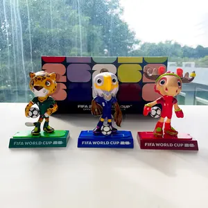 FIFA Official Designs Limited Edition Soccer Mascot Figurine Set 9cm，Tiny Football Pals，Soccer Fun Squad，Soccer Fan’s Ultimate Collectible，Football Lover’s Desk Buddy，Must-Have Mascot for Football Fans