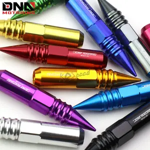 JDM Aluminum Spiked Lug Nuts+Adapter 20Pcs/Set M12X1.5 25mm OD/107mm Tall