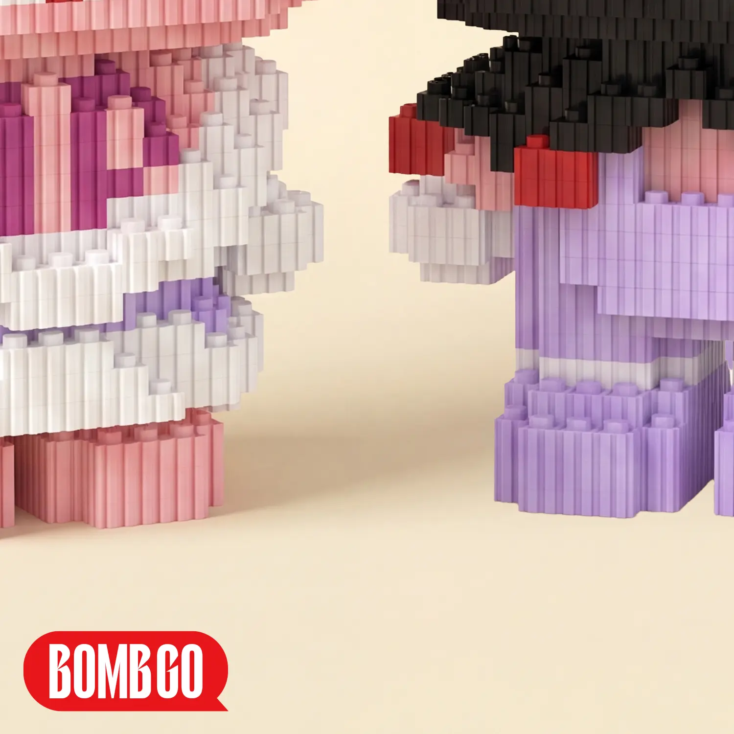 BOMBGO Pink and Blcak Set Building Block, Toys,Birthday Gift,Christmas Gift,Educational Building Blocks,Trend Decoration,Cool Gifts,Brick,Family Bonding BlackFriday Christmas