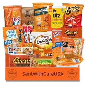 Orange Snack Box & Snack Gift Basket | Orange Party Gift Idea with American Snacks - Orange Candy Care Package | Birthday Gift Basket Idea Multipack snack  tok