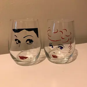 I Love Lucy Stemless Wine Glass Set I Love Lucy Stemless Wine Glass Set