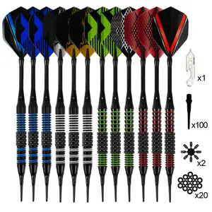Soft Dart Set, 12pcs/set 16g Soft Dart with Storage Box, Professional Indoor Leisure Dart Set for Indoor & Outdoor Use, Darts Sets
