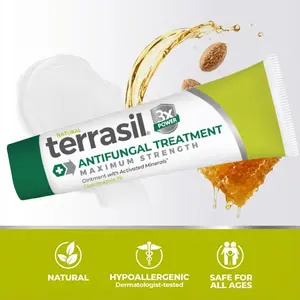 Terrasil Clotrimazole Antifungal Cream for Fungal Yeast Infections Jock Itch Athletes Foot Fungus Ringworm Treatment for Men & Women with Activated Minerals | Clinically Proven Treatment of Skin Fungus | Hypoallergenic for all skin types