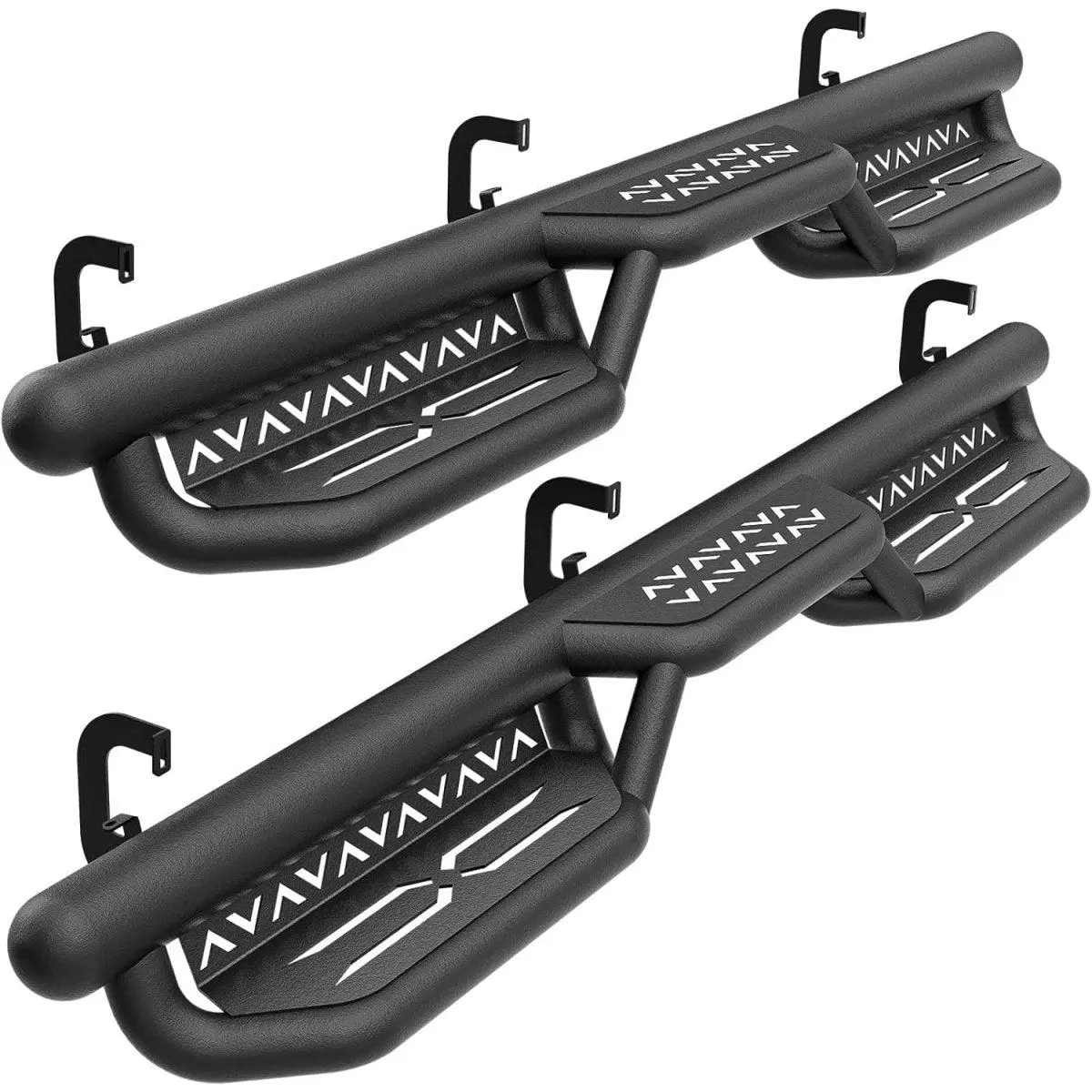 【Yzona】Double Cab Running Boards - Car Accessory, Pickup Truck Accessory, Auto Replacement Part - Compatible with 07-18 Chevrolet Silverado & GMC Sierra 1500, 07-19 Chevy Silverado & GMC Sierra 2500 3500 HD, Pickup Truck Accessories