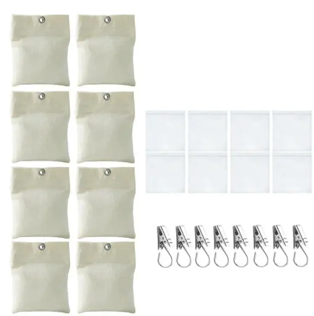 8 Pcs Outdoor Curtain Weighted Blocks, 3.8 LB Outdoor Curtain Sandbag Weighted Bags, Curtain Bottom Weighted Bag Retainer Clips for Patio Pergola Cabana Gazebo Drapes Garden (Beige-small) - Home Improvement.