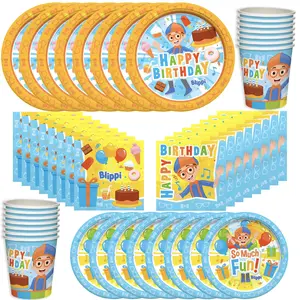 Blippi Party Tableware Classic Set for 24 Guests